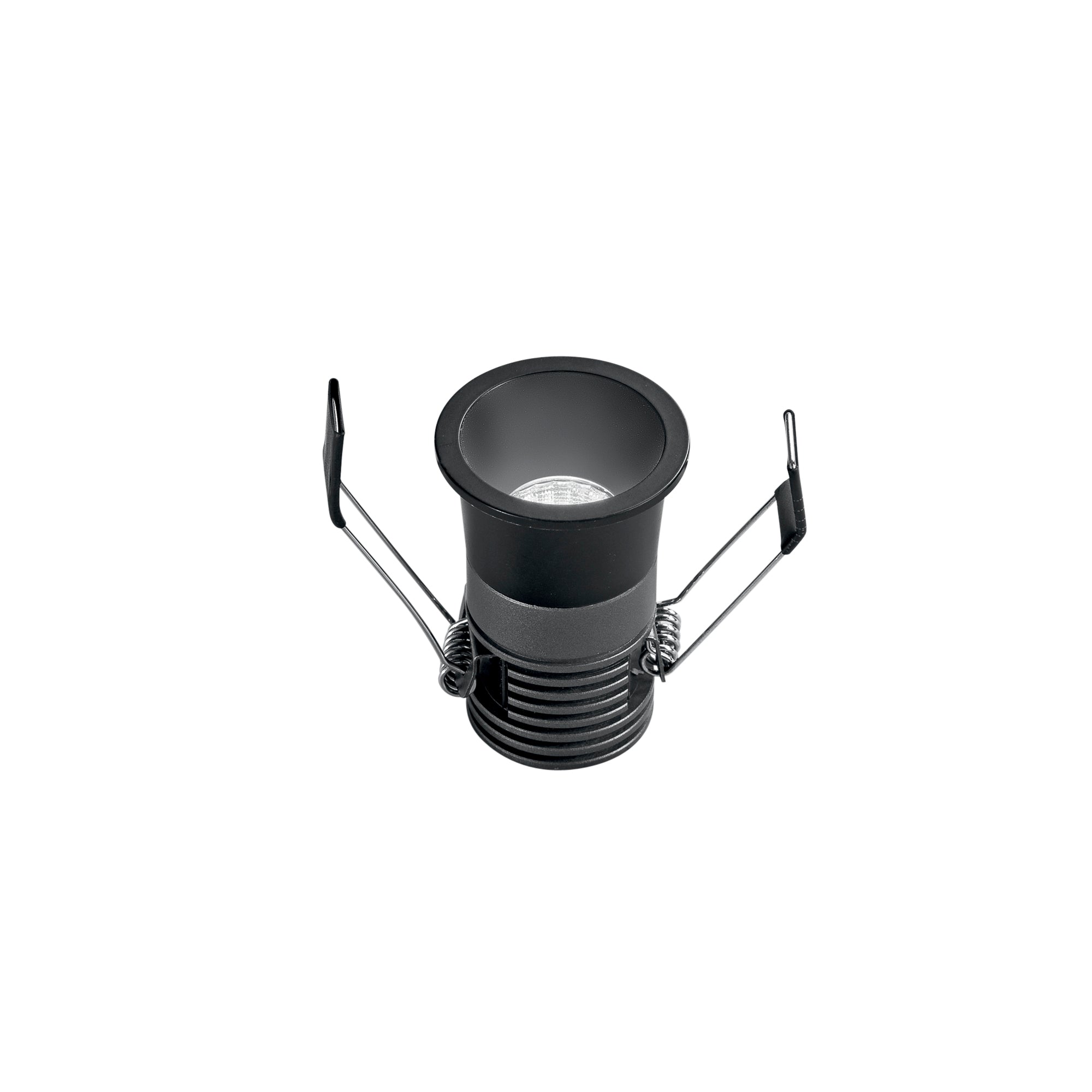 Incasso LED DOT in alluminio nero 5W con funzione CCT 5,5 cm.