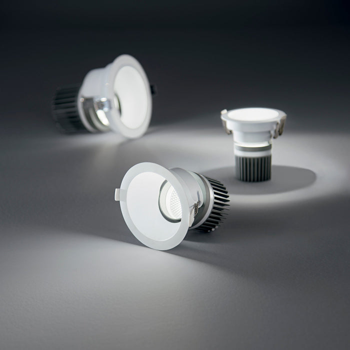 Incasso LED ELITE bianco con luce spot orientabile antiriflesso 20W 3000K (luce calda)