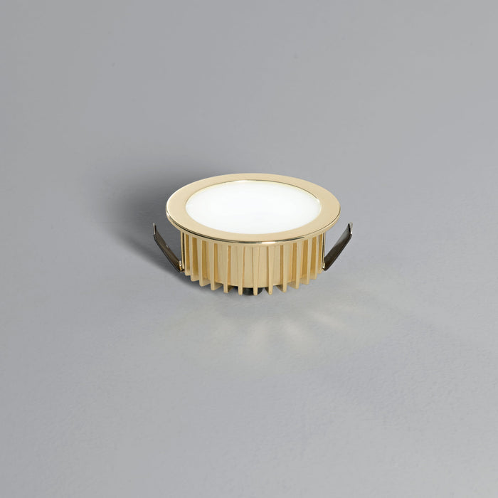 Incasso LED FUSION in alluminio oro con driver integrato 5W 4000K (luce naturale) 7x3,2 cm.