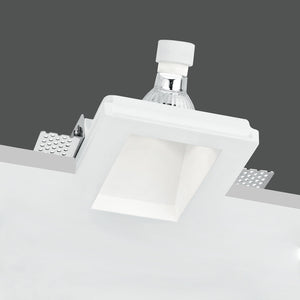 Incasso GHOST in gesso bianco verniciabile con emissione luce asimmetrica