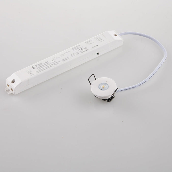 Incasso LED HELP bianco con luce di emergenza con batteria 3h inclusa 1,2W 4000K (luce naturale)