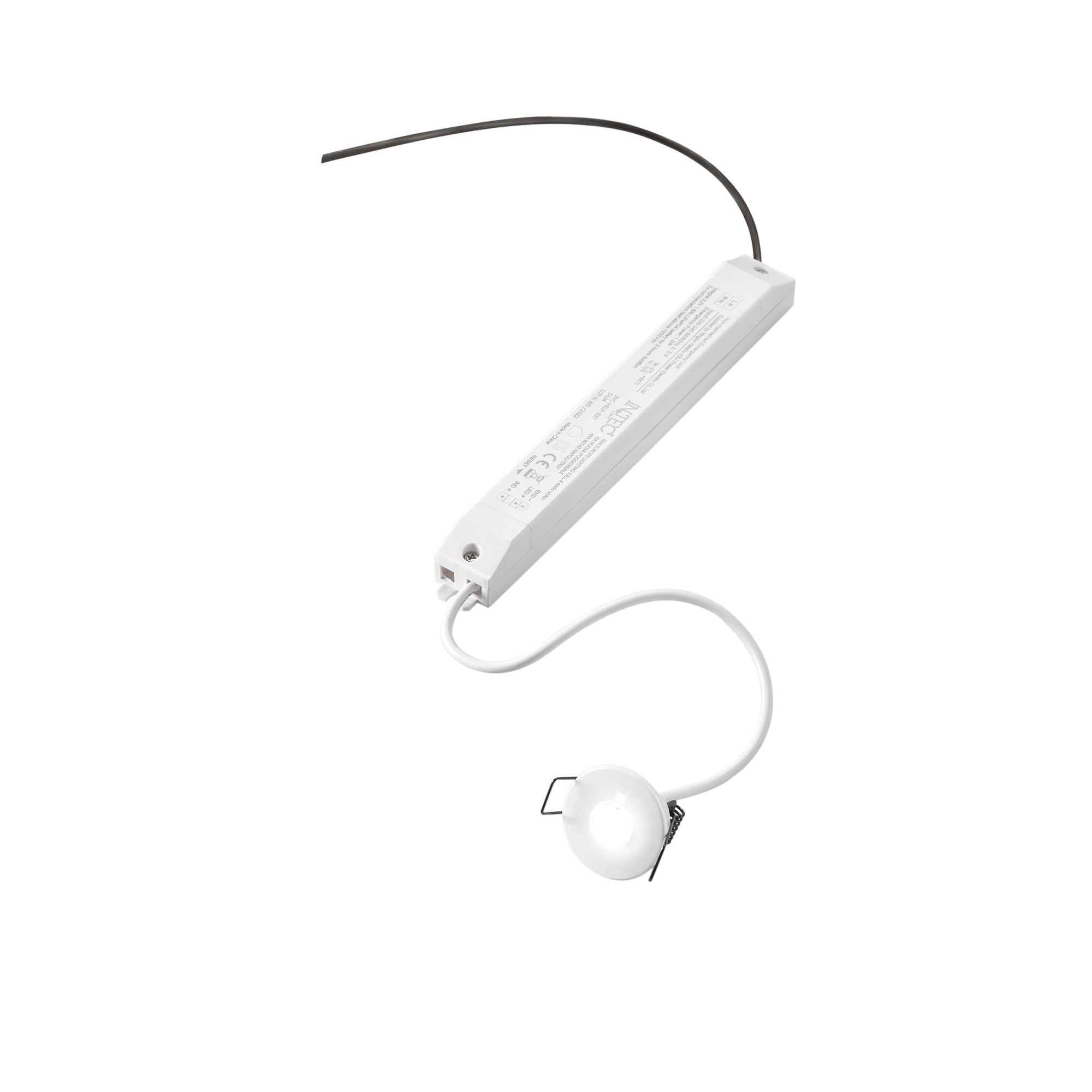 Incasso LED HELP bianco con luce di emergenza con batteria 3h inclusa 1,2W 4000K (luce naturale)