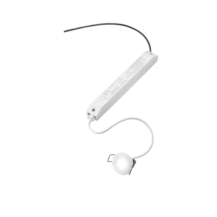 Incasso LED HELP bianco con luce di emergenza con batteria 3h inclusa 1,2W 4000K (luce naturale)