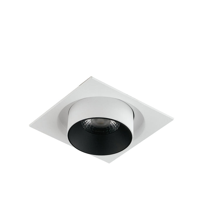 Incasso LED OUTSIDER bianco opaco con luce spot e testa estraibile ed orientabile 15W 3000K (luce calda)