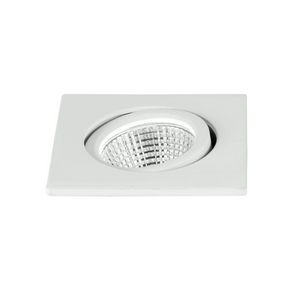 Incasso LED POLARIS quadrato orientabile in alluminio bianco 3W 4000K (luce naturale)