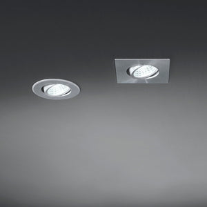 Incasso LED POLARIS quadrato orientabile in alluminio argento 3W 4000K (luce naturale)