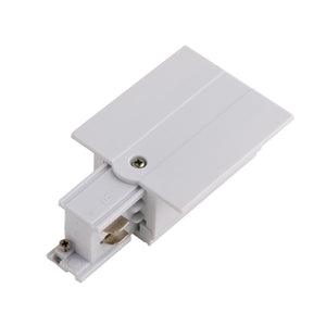 Innesto sinistro bianco per binario ad incasso 9,8x5,6x3,3 cm..