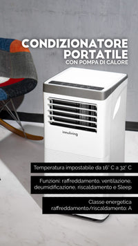 Condizionatore Portatile 9000 Btu Con Pompa Di Calore Innoliving INN-521