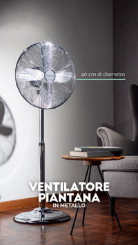 Ventilatore Piantana In Metallo 40 Cm Innoliving INN-522, Ricondizionato (Vedi Descrizione)