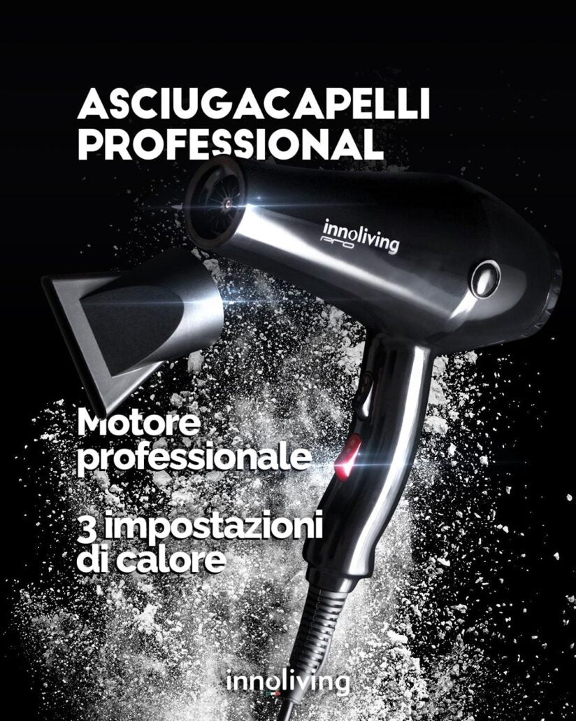 Asciugacapelli Professional Motore Ac 2000W Innoliving INN-607