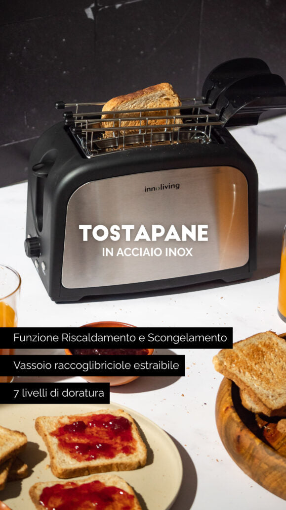 Tostapane In Acciaio Inox Con Pinze Innoliving INN-743