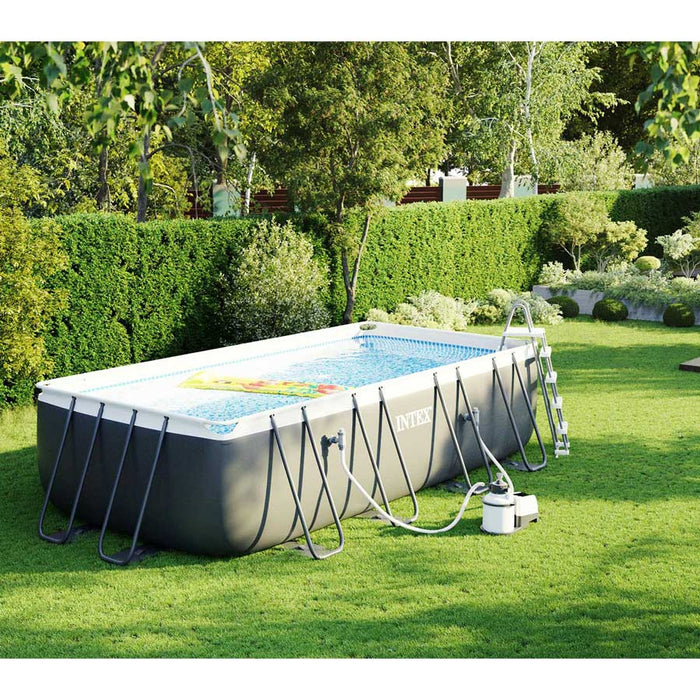 Piscina fuori terra rettangolare 549x274x132 cm con pompa e accessori