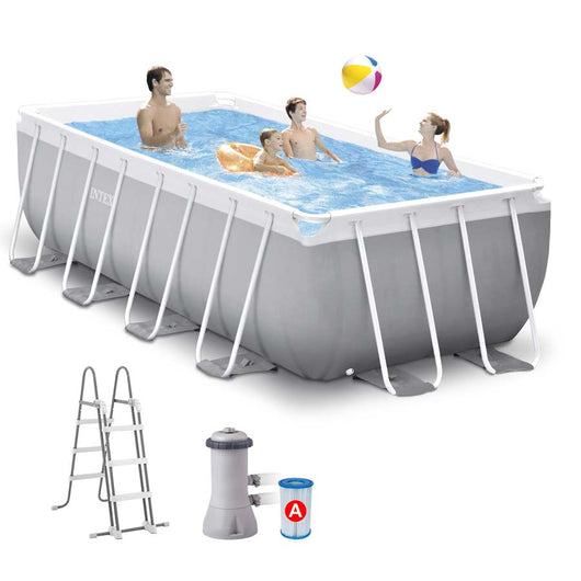 Piscina fuori terra rettangolare 400x200x122 cm con pompa e scaletta