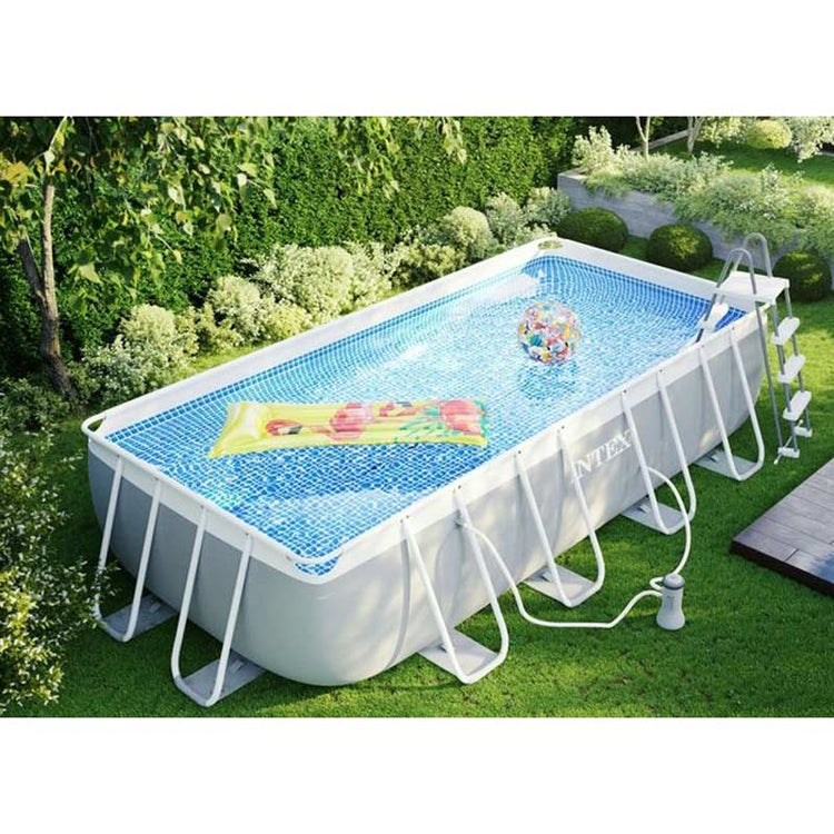 Piscina fuori terra rettangolare 400x200x122 cm con pompa e scaletta