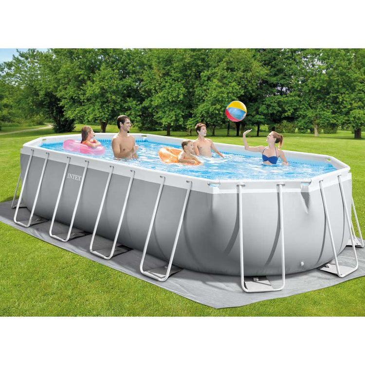 Piscina ovale fuori terra 610x305x122cm con scaletta e pompa Intex 26798