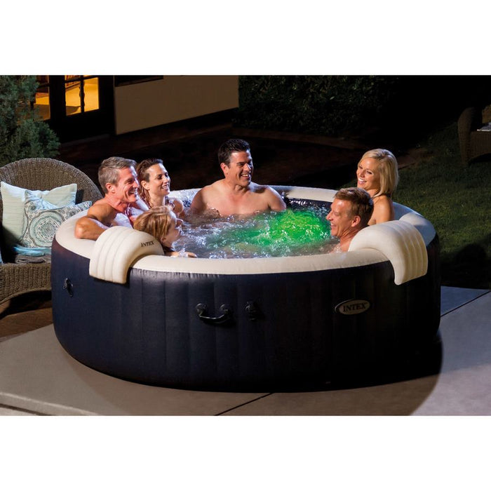 Piscina PureSpa Intex gonfiabile 6 persone colore blu navy