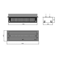 Camino a Vapore Elettrico da Incasso 120x48,5x33 cm Invapo con LED RGB Nero