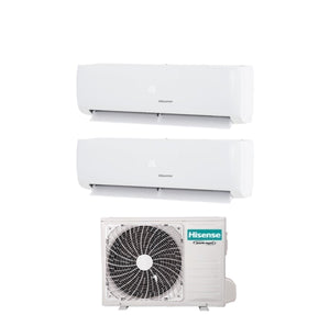 Climatizzatore Condizionatore Hisense Dual Split Inverter serie IQ PLUS 9+9 con 2AMW42U4RGC R-32 Wi-Fi Integrato 9000+9000