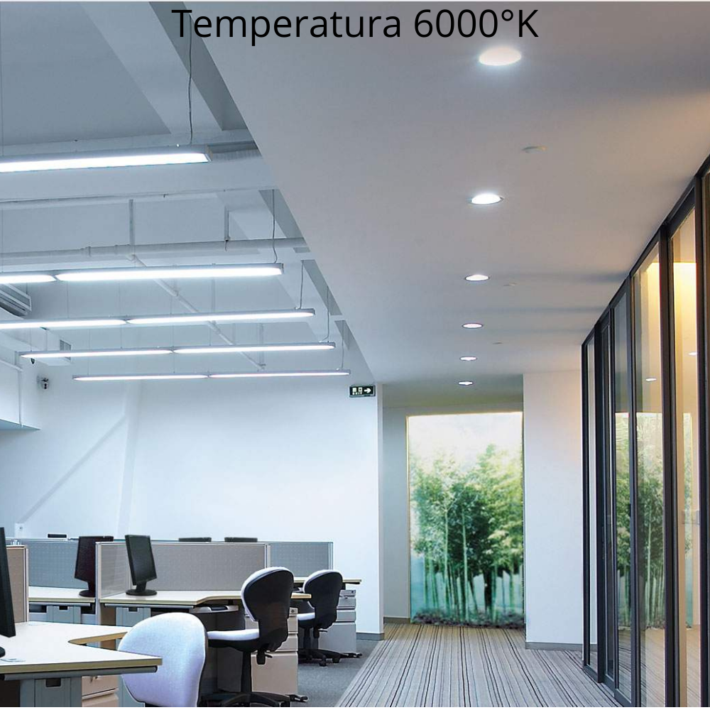 Pannello led incasso 285cm 24watt slim tondo soffitto alimentatore incluso temperatura 6000k