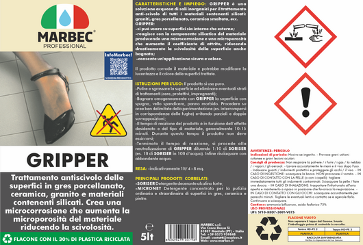 Trattamento antiscivolo per pavimenti GRIPPER  