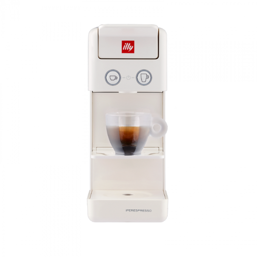 Illy caffè, macchina da caffè a capsule iperespresso y3.3 bianca