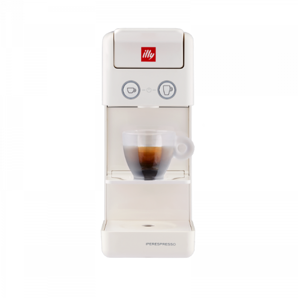 Illy caffè, macchina da caffè a capsule iperespresso y3.3 bianca