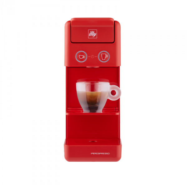 Illy caffè, macchina da caffè a capsule iperespresso y3.3 rossa