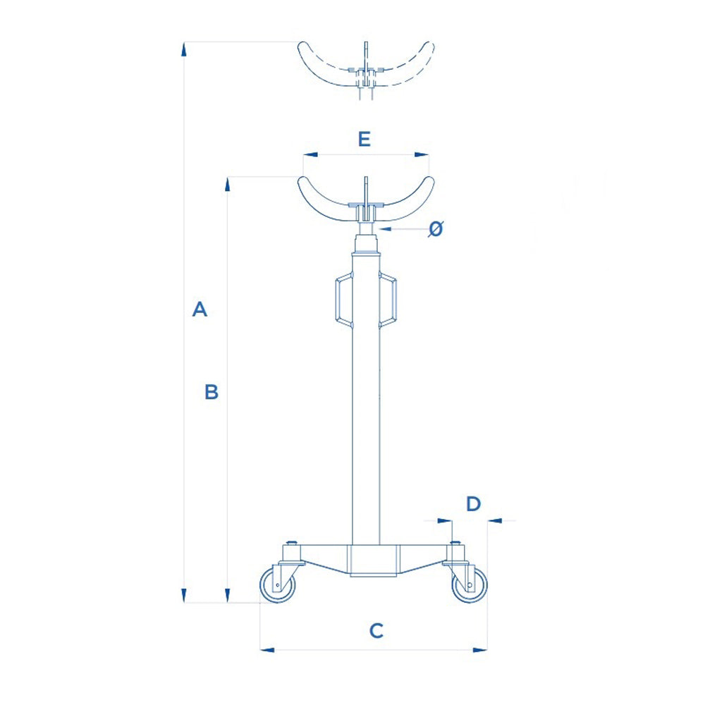 SOLLEVATORE IDRAULICO DA FOSSA SOTTOPONTE 250Kg SIF1/73 OMCN