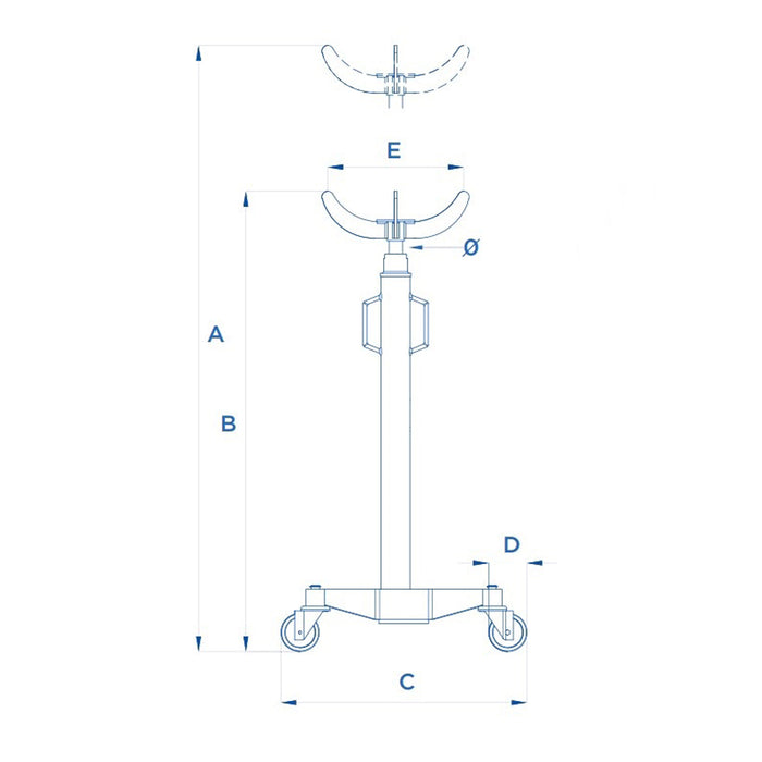 SOLLEVATORE IDRAULICO DA FOSSA SOTTOPONTE 250Kg SIF1/73 OMCN