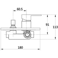 MISCELATORE MONOCOMANDO DOCCIA INCASSO CON DEVIATORE CROMATO SERIE QUATRA FERIDRAS 401046