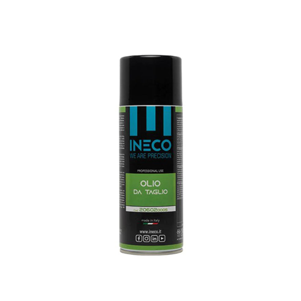 OLIO SPRAY DA TAGLIO MASCHIATURA FORATURA FRESATURA ALESATURA 400ml INECO 206020005