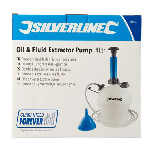 POMPA MANUALE DI ESTRAZIONE OLIO E LIQUIDI 4lt SILVERLINE 104616