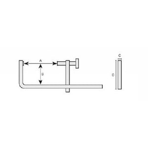 STRETTOIO STRETTOI MORSETTO TIPO CARPENTIERE VARIE MISURE UTENSILI ART.64 200 mm ALFA 