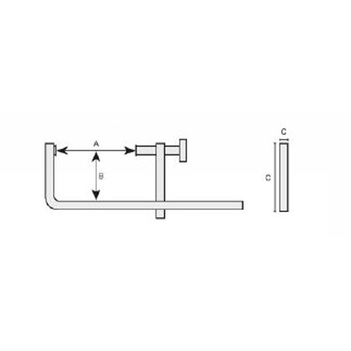 STRETTOIO STRETTOI MORSETTO TIPO CARPENTIERE VARIE MISURE UTENSILI ART.64 200 mm ALFA 