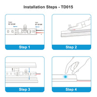 Interruttore LED Dimmer Touch Da Incasso CCT con Memoria 0V e Cambio della Temperatura Colore Tensione di Ingresso 12V-24V DC Tensione di Uscita 12V-24V DC Altezza della Molla 20mm