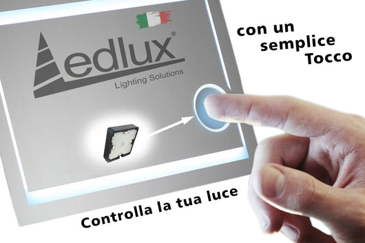 Interruttore Led Dimmer Touch Con Memoria Per Specchio Da Bagno 12V 24V 4A Con Indicatore Led Blu