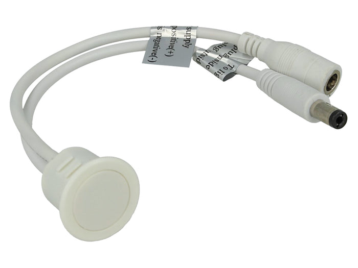 Interruttore Led Dimmer Touch Da Incasso Bianco 12V 24V 4A Con Cavo DC JACK 5.5x2.1mm