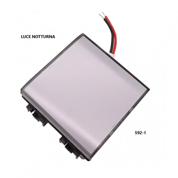 Interruttore Luminoso 2 Moduli Luce Notturna Spia Luminosa Fredda Bianca 6500k Compatibile Bticino Matix