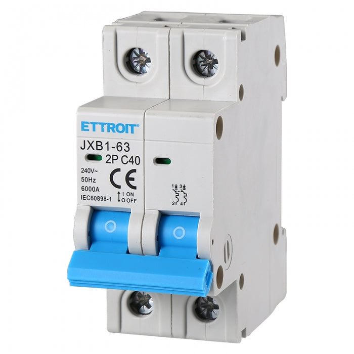 Interruttore Magnetotermico 2P 40A 220V JXB1-63