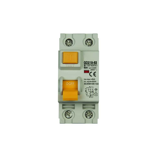 Interruttore Magnetotermico Differenziale 1P+N C63  0.03A 240V 6kA  Due Moduli