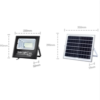 Proiettore led solare 40 watt nero policristallino ip67 6500k