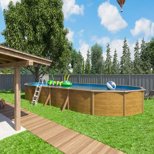 Piscina Fuori Terra Steelwood - 10,05 X 5,50 X H.1,20 M - Kit Pro