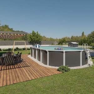 Piscina Fuori Terra Steeldesign Omega - 6,10 X 3,65 X H.1,32 M - Kit Base