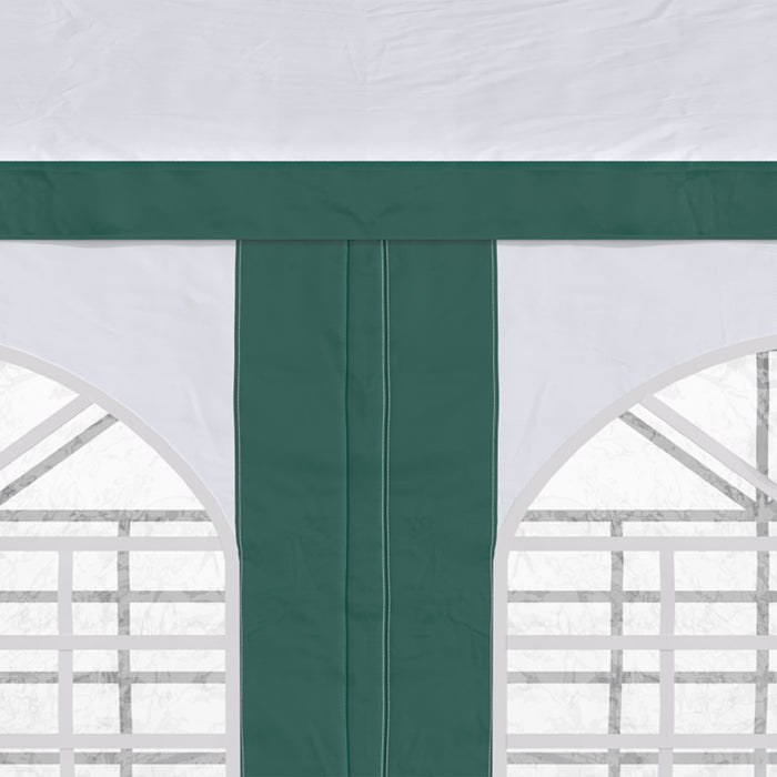 Tendostruttura max 12 Persone 400x295x285 cm con Doppio Ingresso Bianco e Verde