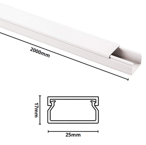 Canale bianco portacavi pvc rigido autoestinguente 25x17mm barra 2 metri