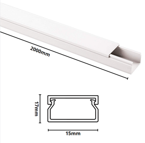 Canale bianco portacavi pvc rigido autoestinguente 15x17mm barra 2 metri