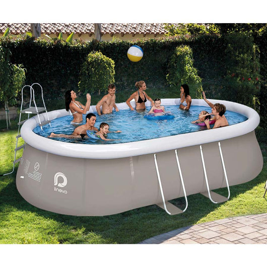 Piscina autoportante ovale 540x304x106cm con pompa filtro scaletta e telo