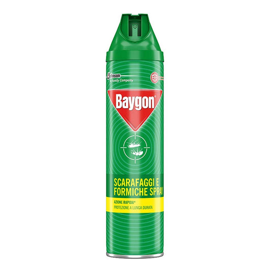 Baygon spray insetticida per formiche e scarafaggi plus 5 flaconi da 400 ml ciascuno