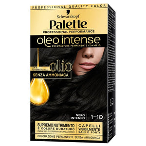 schwarzkopf palette oleo intense colorazione permanente senza ammoniaca 1-10 nero intenso