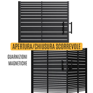 Box Doccia Angolare 2 Ante Scorrevoli 80x80 cm in Cristallo 6 mm H185cm Profilo Nero